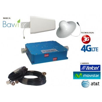 Kit Antena Amplificador de Señal Celular Bandas 3G, H+ y 4G